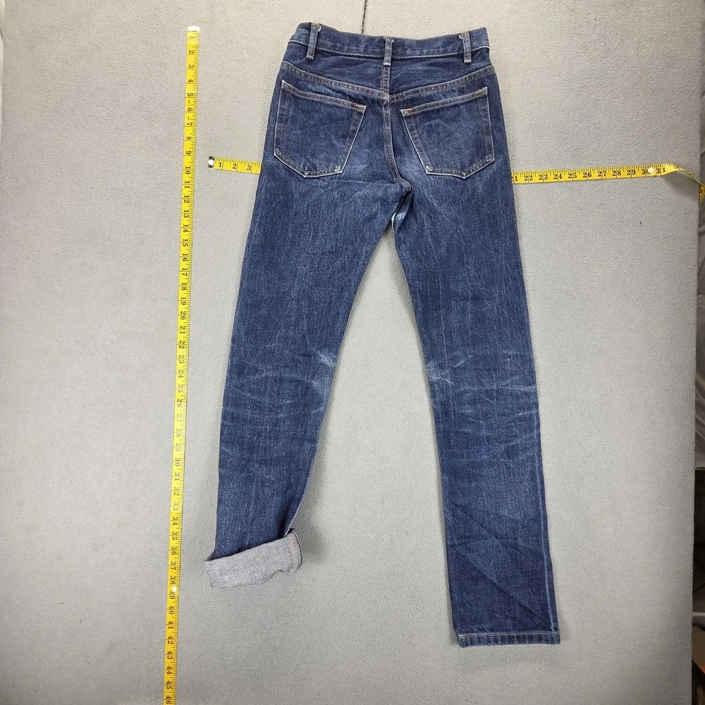 A.P.C. New Standard Jeans Mens Blue Slim Straight Whiskers Honeycomb Fits‎ 24x30